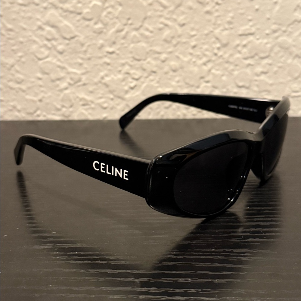 CELINE  Monochroms 57MM Geometric Black Sunglasses